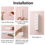 ⁦Ensemble de Support Mural sans Poinçon Auto-Adhésif 4PCS⁩ - الصورة ⁦4⁩