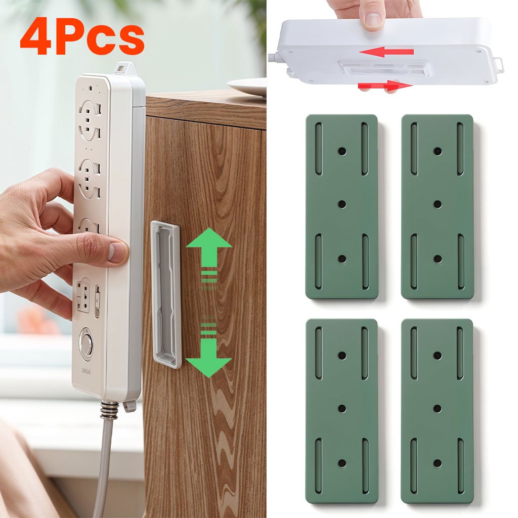 Support-Prise-4pcs-cnc-1.jpg Ensemble de Support Mural sans Poinçon Auto-Adhésif 4PCS - الصورة 1