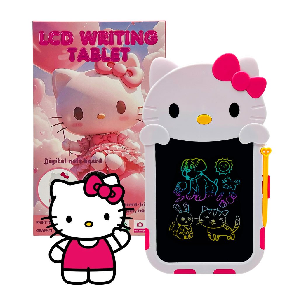 Tablet-Kitty-cnc-2.jpg Tablet d’écriture LCD pour Enfants 12 Pouces Grand Model – Kitty - الصورة 1