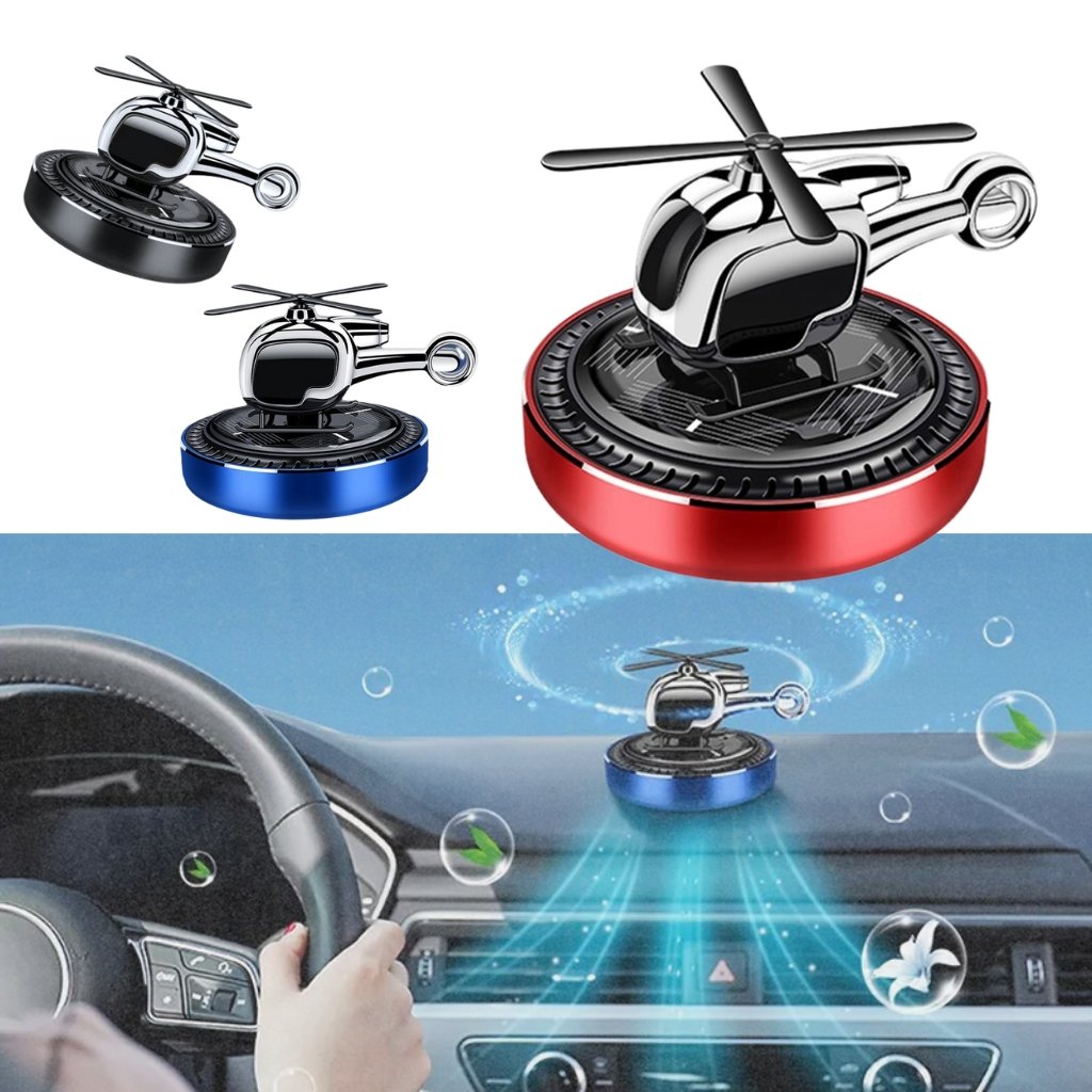 xr:d:DAFkHJeAsxI:58,j:2582093426926016667,t:23100410 Désodorisant solaire en forme d'hélicoptère pour voiture - الصورة 1