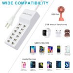 ⁦Station de charge USB avec multiprise 12 ports charge rapide – مقبس طاقة متعدد المنافذ⁩ - الصورة ⁦4⁩