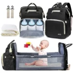 ⁦Sac à dos et landau pour bébé pliable 3in1⁩ - الصورة ⁦2⁩