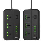 ⁦Multiprise 3 Socket avec 4 Ports USB 2 Type-C 4000W Protection Surcharge – مقبس طاقة مع منافذ شحن⁩ - الصورة ⁦4⁩