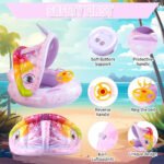 ⁦Bouée de natation gonflable pour bébé avec toit et Claxone – عوامة أطفال مع مظلة⁩ - الصورة ⁦4⁩