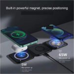 ⁦Chargeur magnétique sans Fil 65W 3 en 1 Chargement Rapide⁩ - الصورة ⁦2⁩
