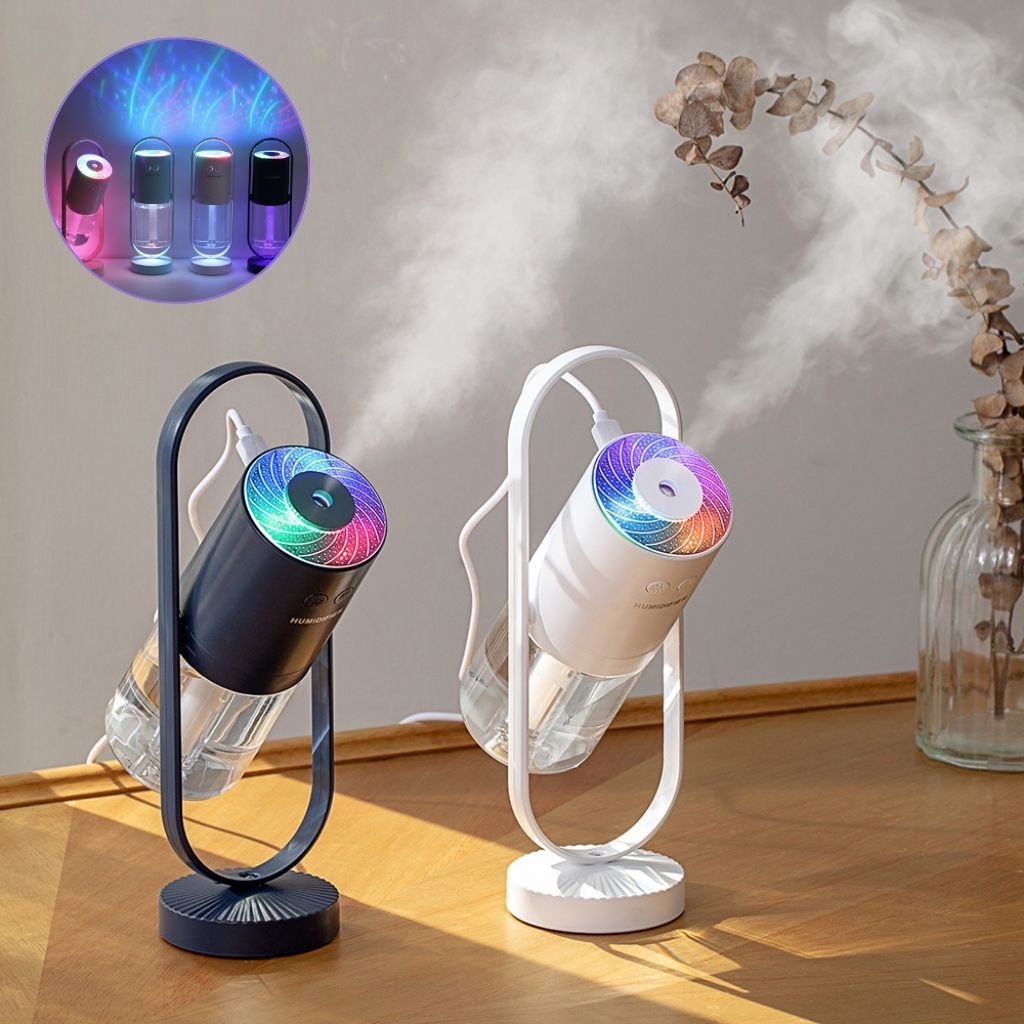 gb470612005-CNC-2.jpg Humidificateur Lumière RGB 360° Rotation – مرطب هواء - الصورة 1