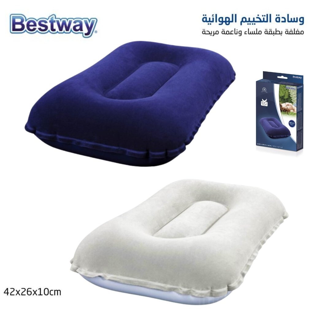 xr:d:DAFkNNAaEoA:100,j:1464063682888659423,t:23061809 Oreiller Gonflable Confortable de Camping et Voyage Bestway 67121 - الصورة 1