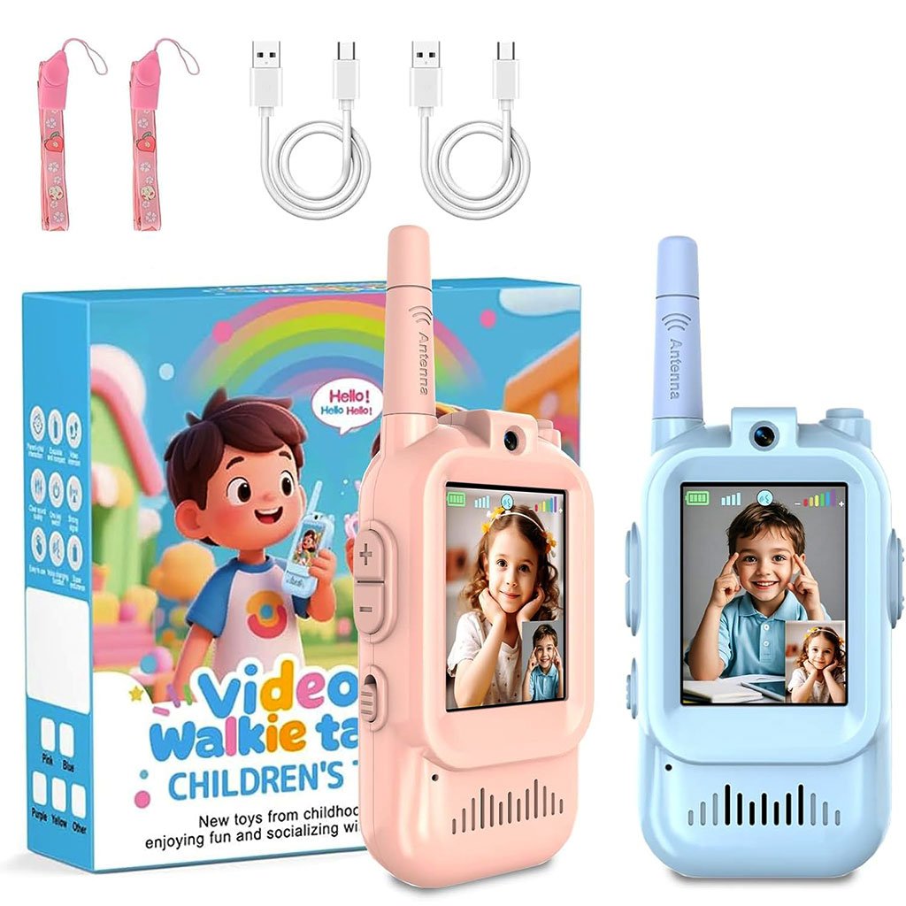talkie-walkie-cnc.jpg Pack Talkie-walkie 2pcs pour enfants avec vidéo et camera HD rechargeable - الصورة 1