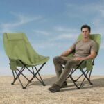 ⁦Chaise de Camping Pliante avec Dossier Réglable - كرسي تخييم بظهر عالي مريح قابل لتمديد⁩ - الصورة ⁦4⁩