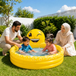 Piscine Gonflable Ronde Motif Emoji Pour Enfants 165 x 144 x 69 cm Bestway 53081