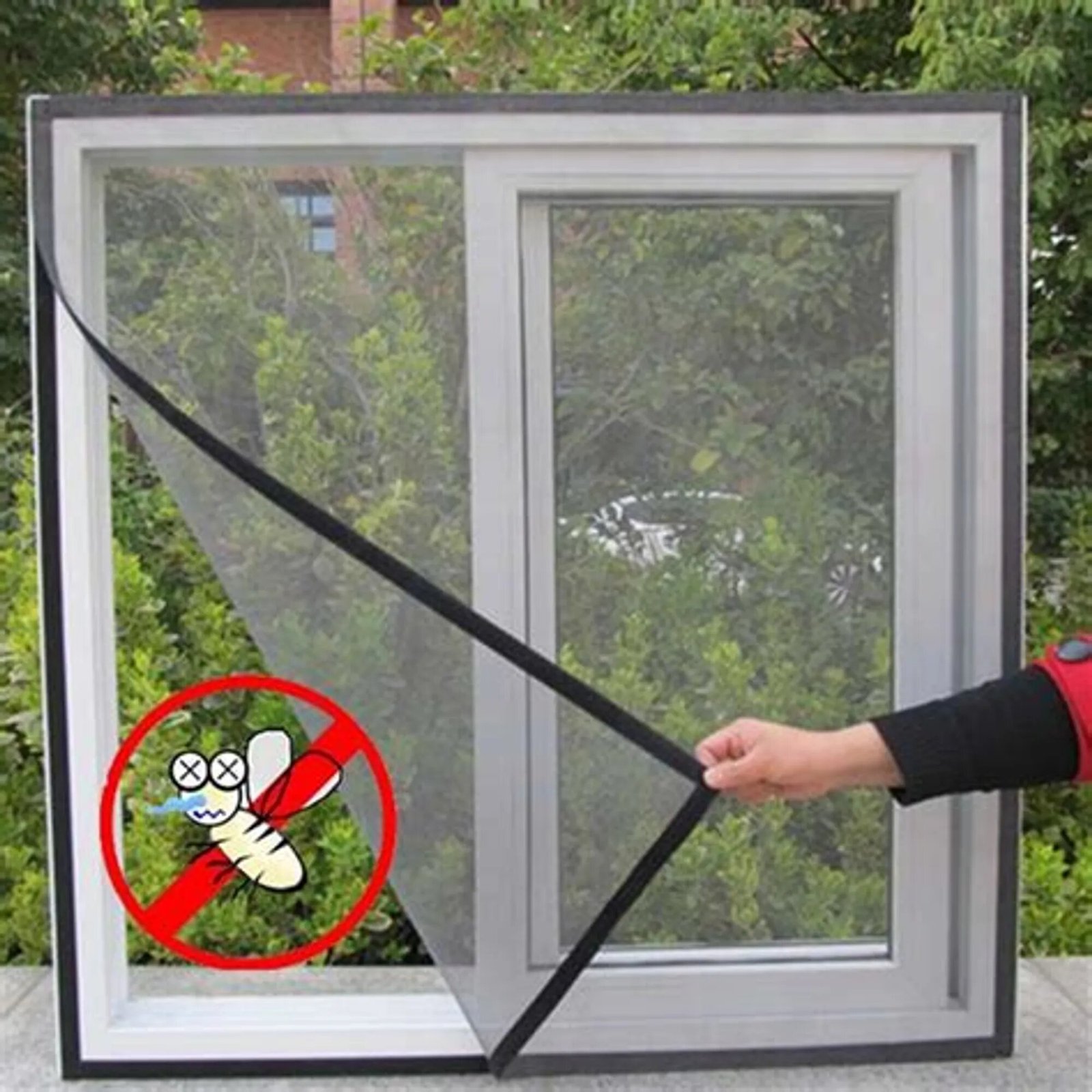 telechargement-2 Moustiquaires Pour Fenêtre Avec Fixation 1.4 × 1.2 M - الصورة 1